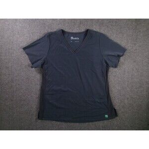 Olive Co Scrub Top XL Gray V Neck Durable Solid Nursing Medical Uniform